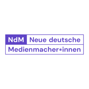 Schriftzug 'NdM Neue deutsche Medienmacher*innen'